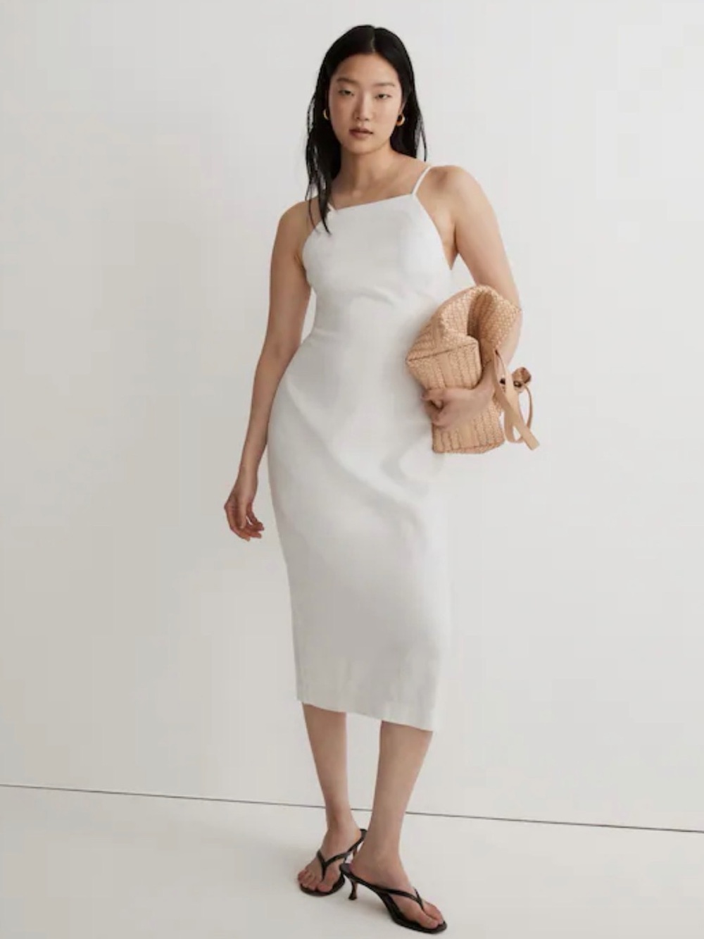 Madewell Goldie Midi Dress in 100% Linen